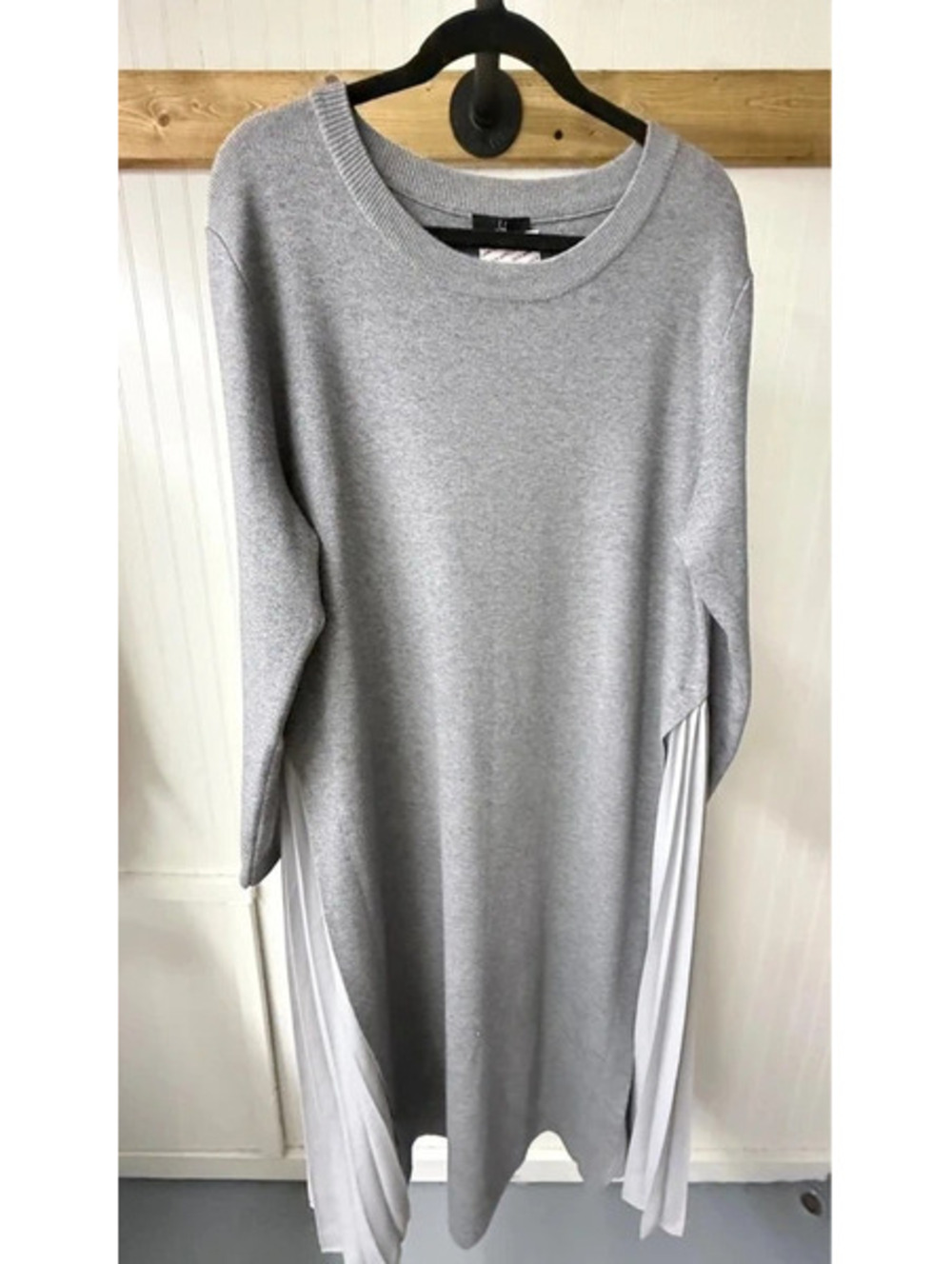 Sammy Stretch Knitted Dress with Pleated Chiffon brand Joh Apparel xl new